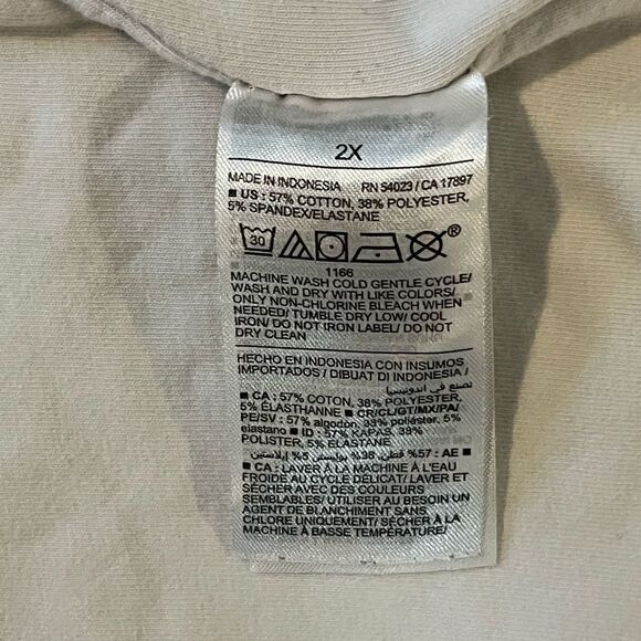 Old Navy 2X Cotton Blend Square-Neck Tank White Bodysuit Capsule Wardrobe Casual - Picture 5 of 7